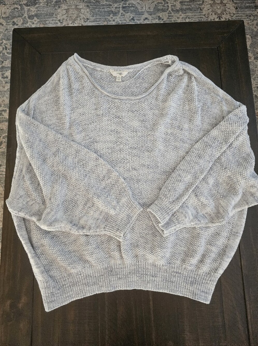 Light Gray Women’s Knit Sweater - Casual Crewneck